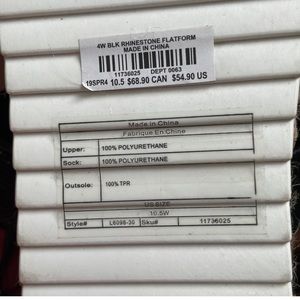 Torrid 10.5 WW flat form black rhinestone shoes.  Brand new!!